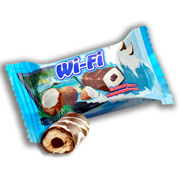 Wi-Fi (Вай-Фай) кокосовый батончик с шоколадной начинкой